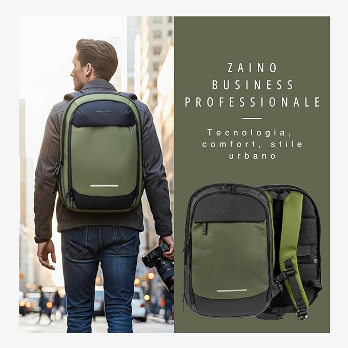 Zaino James Slim - Army Green