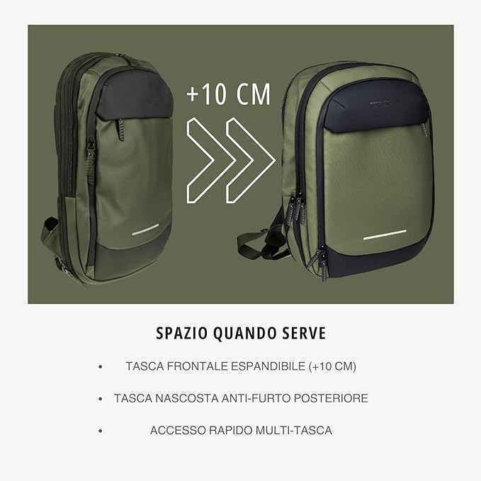 Zaino James Slim - Army Green