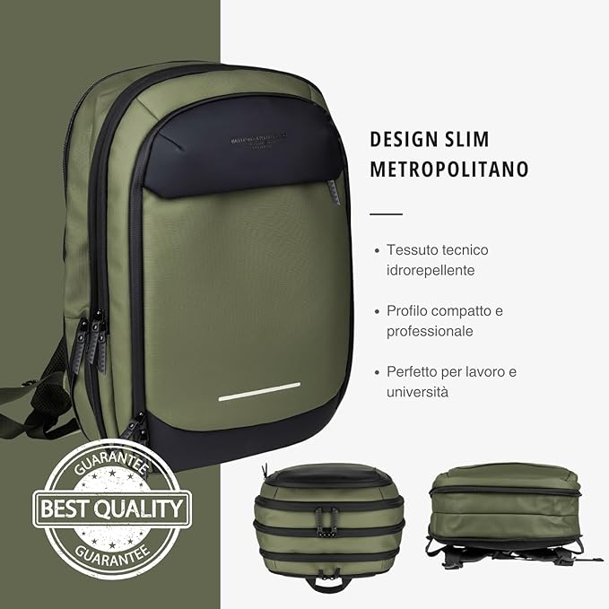 Zaino James Slim - Army Green
