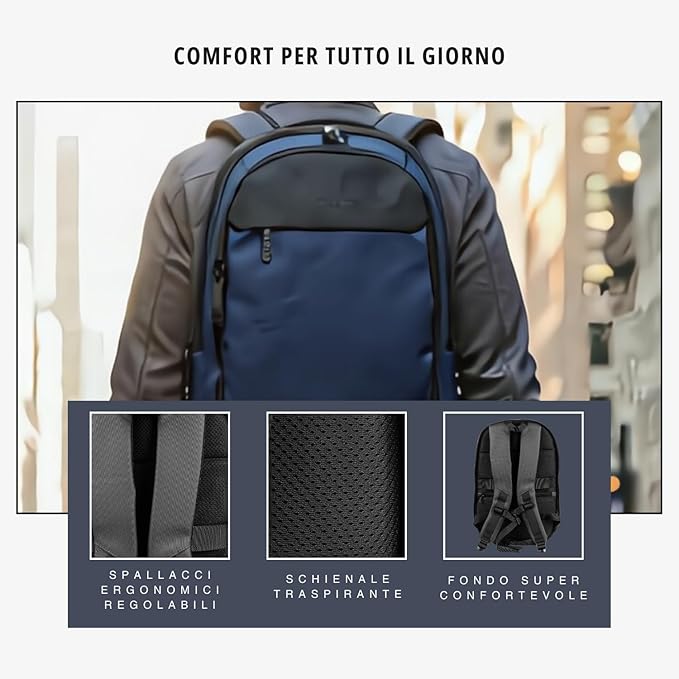 Zaino James Slim - Blu Navy
