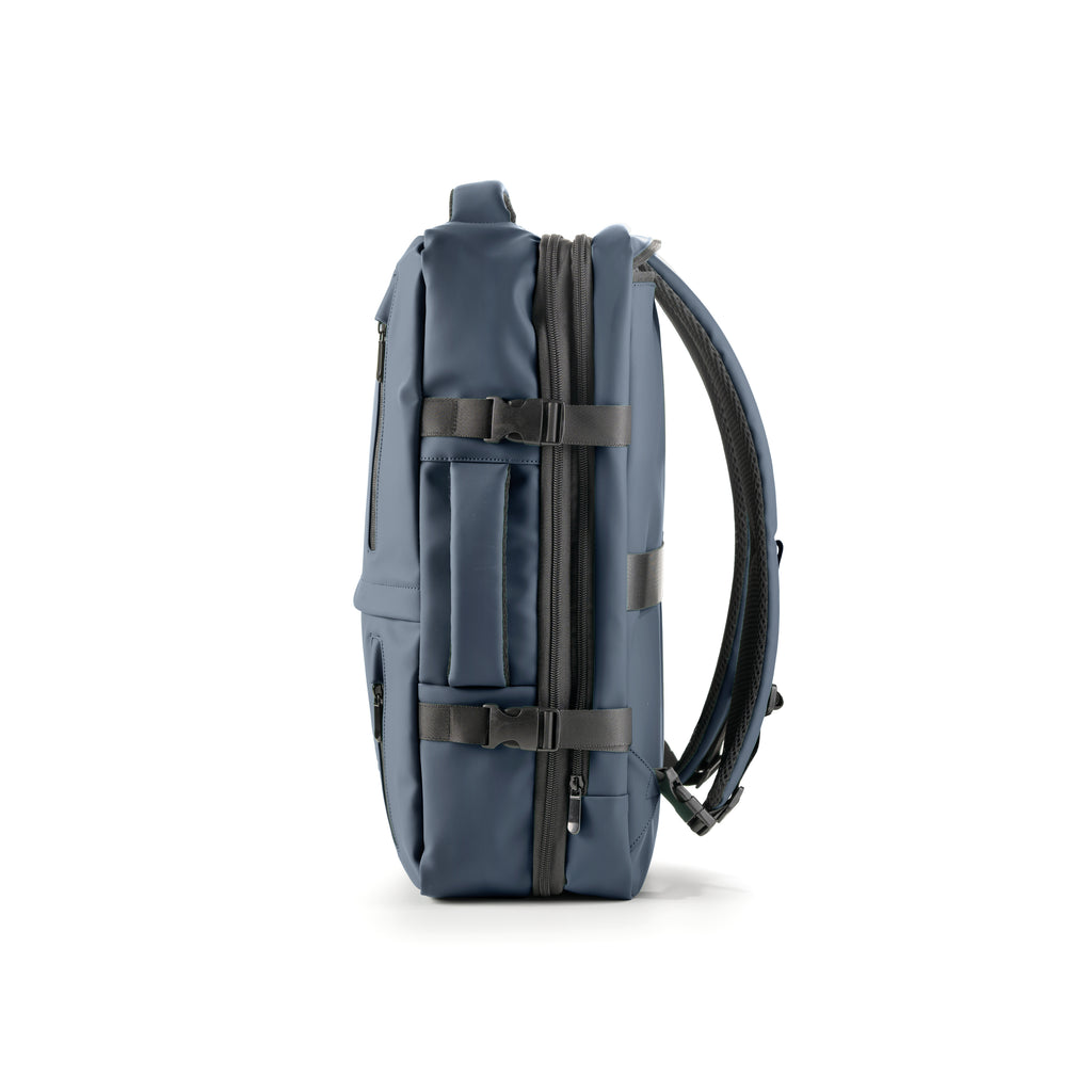Rainproof Rubber Travel Backpack - Navy Blue