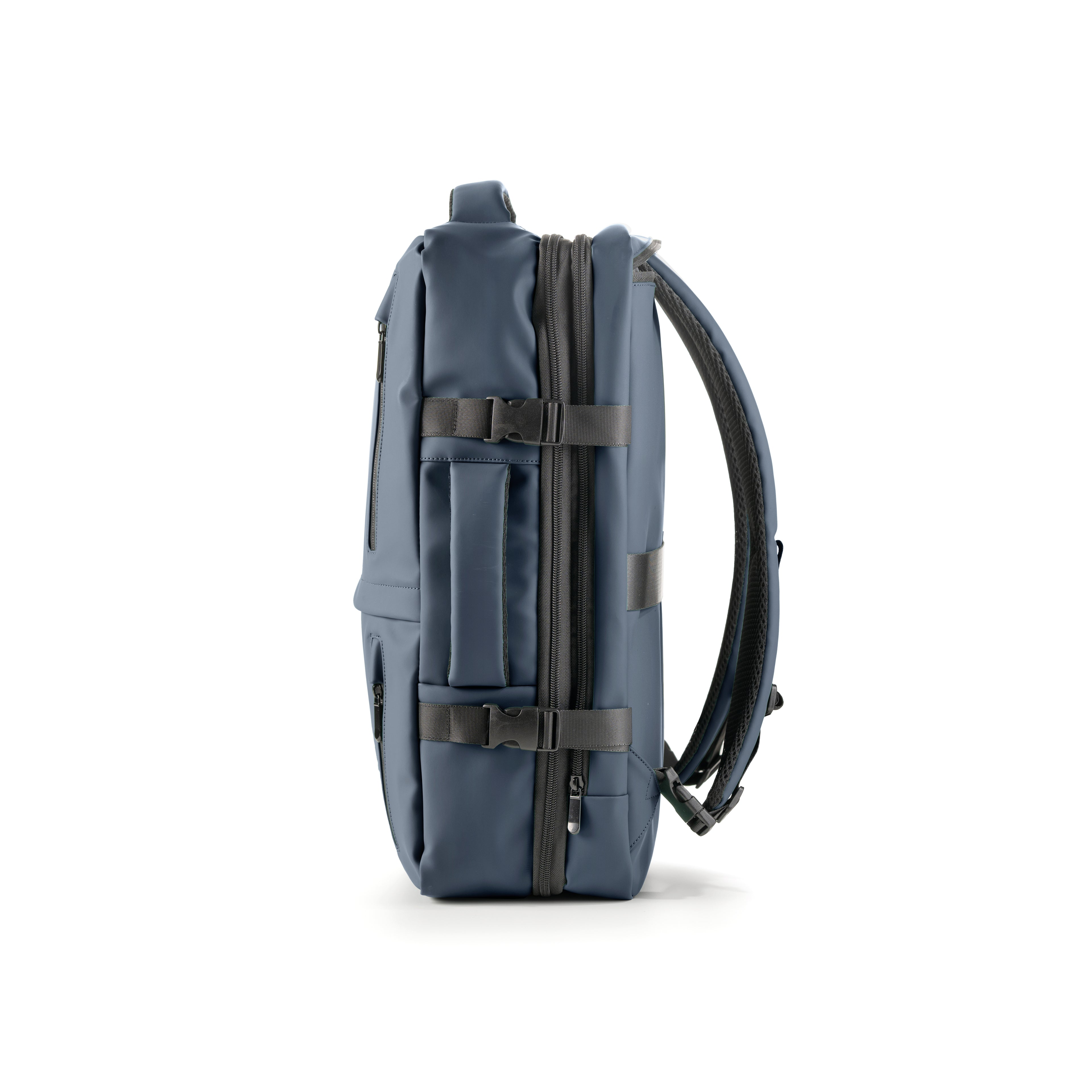 Rainproof Rubber Travel Backpack - Navy Blue