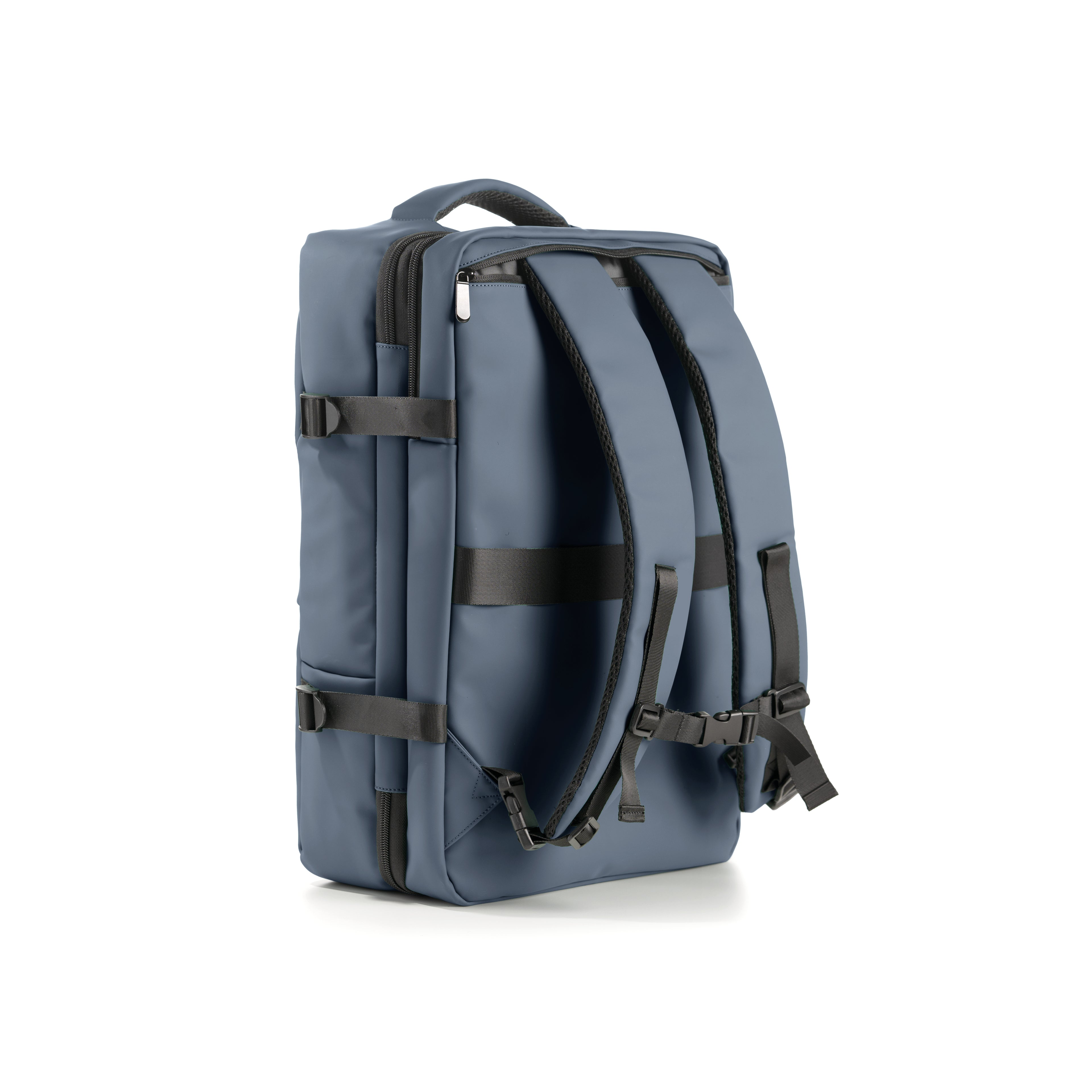 Rainproof Rubber Travel Backpack - Navy Blue
