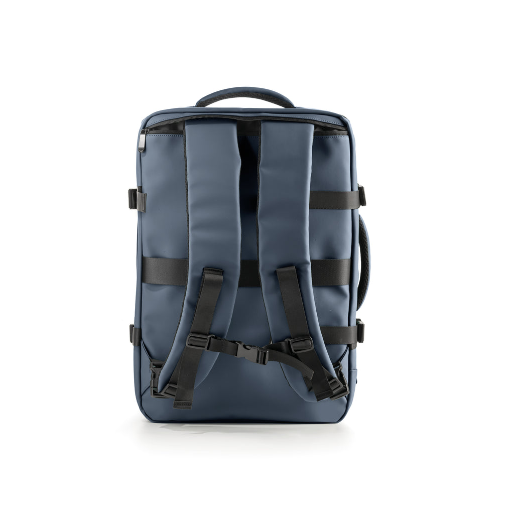 Rainproof Rubber Travel Backpack - Navy Blue