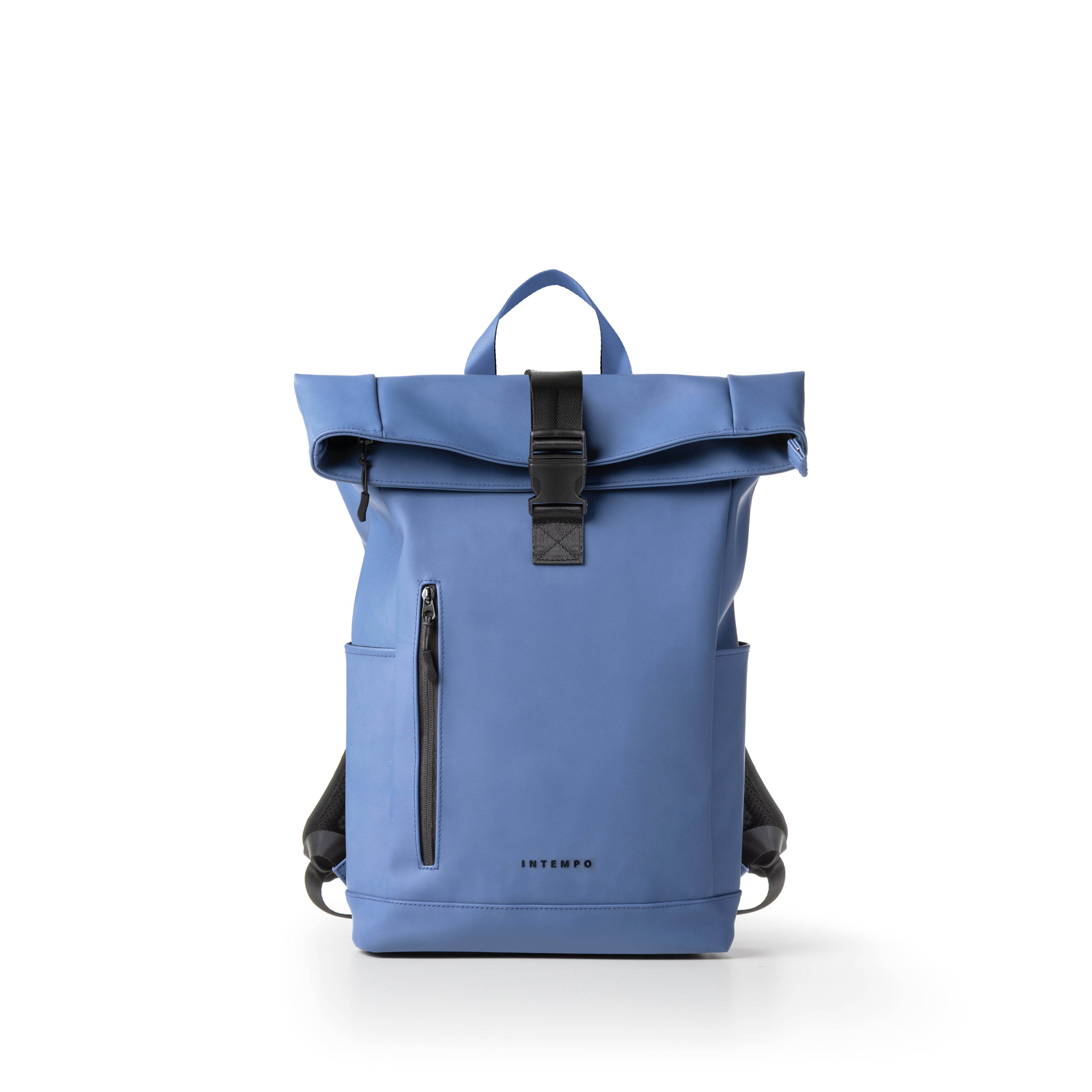 Zaino Roll-Top in Gomma Antipioggia - Blu Navy