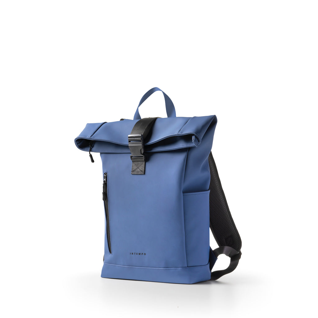 Zaino Roll-Top Drop in Gomma Antipioggia - Sky Blue