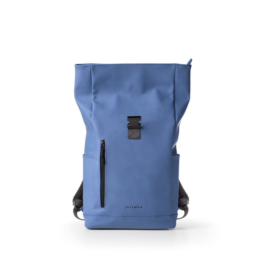 Zaino Roll-Top Drop in Gomma Antipioggia - Sky Blue