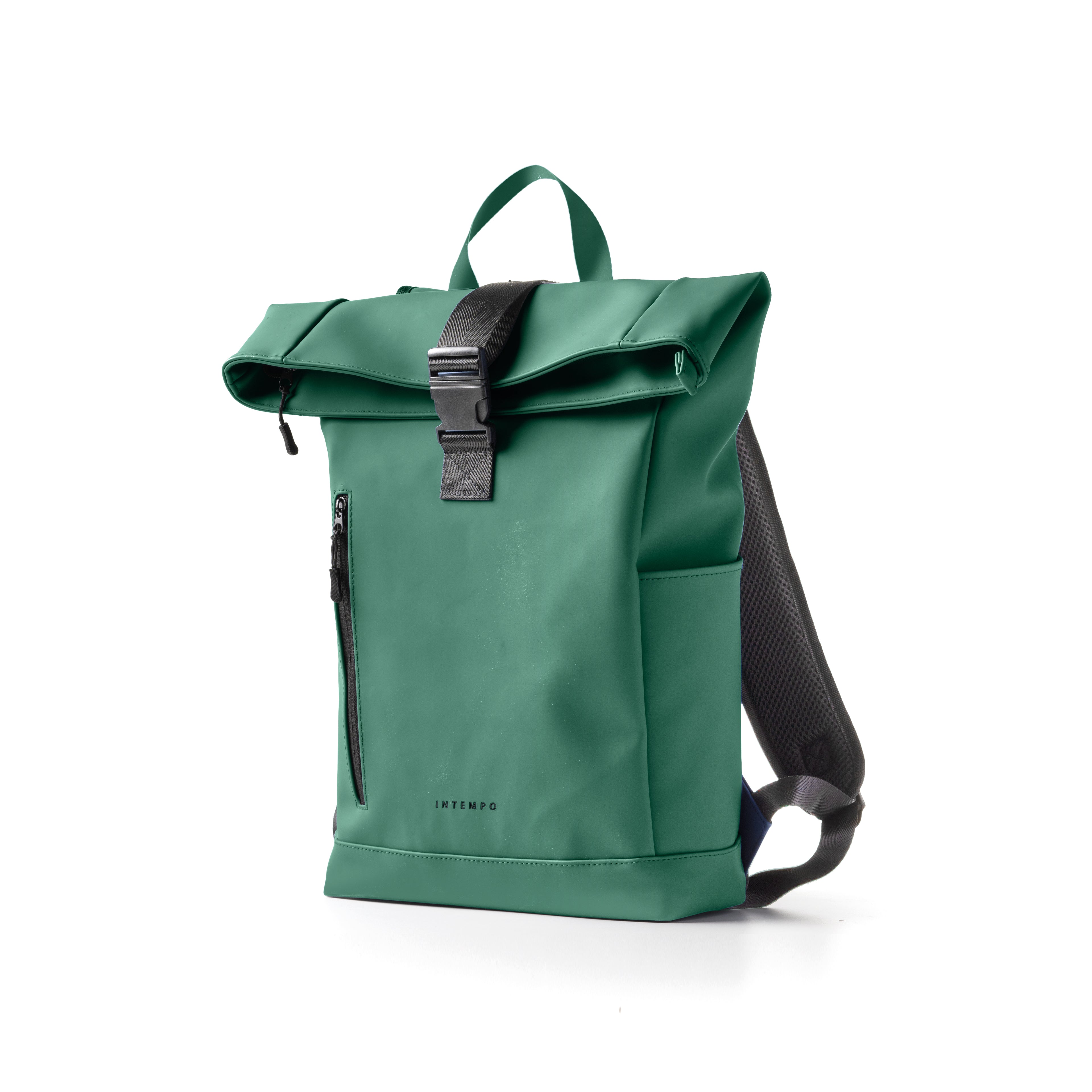 Zaino Roll-Top Drop in Gomma Antipioggia - Verde