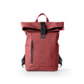 Roll-Top Drop Backpack in Rainproof Rubber - Bordeaux