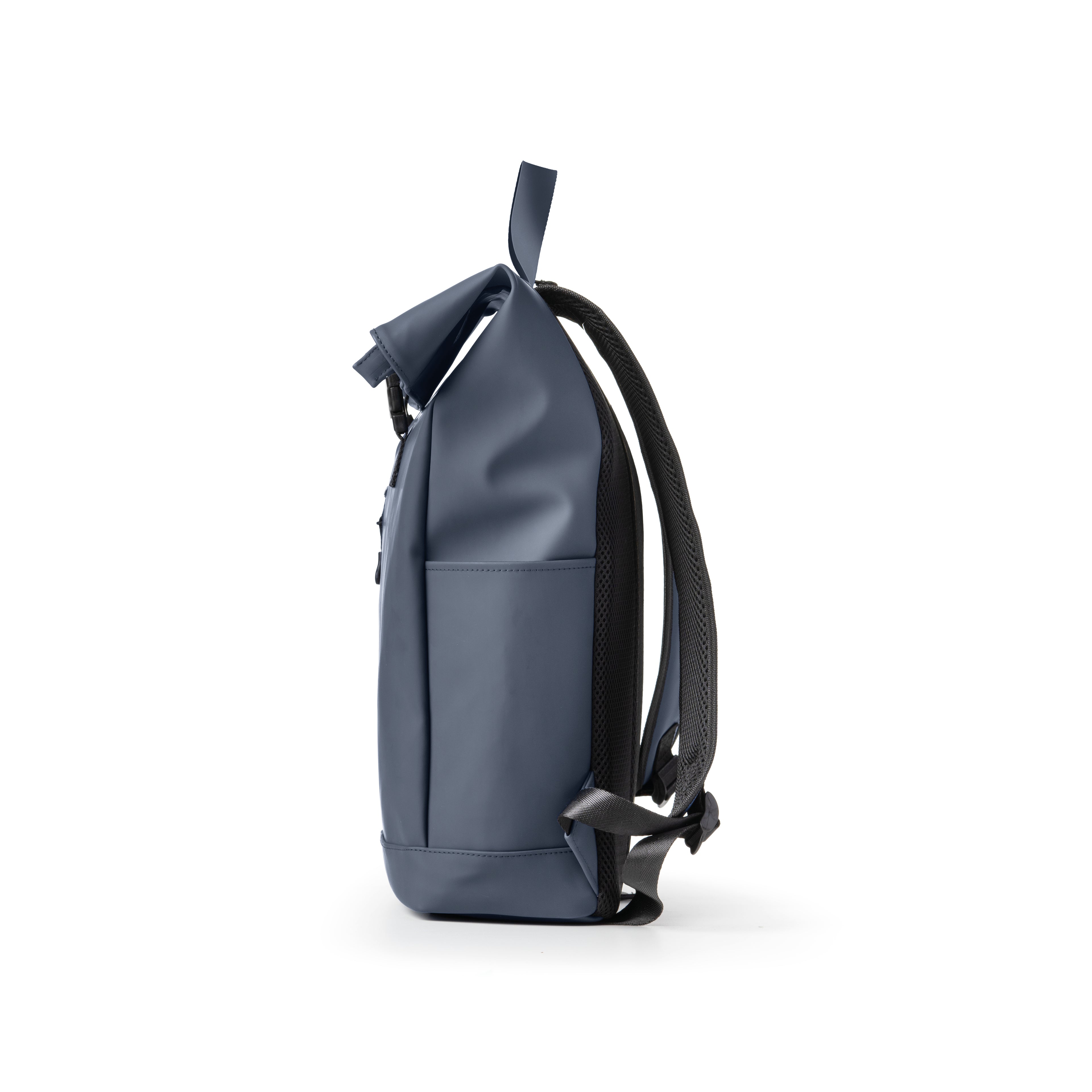 Zaino Roll-Top in Gomma Antipioggia - Blu Navy