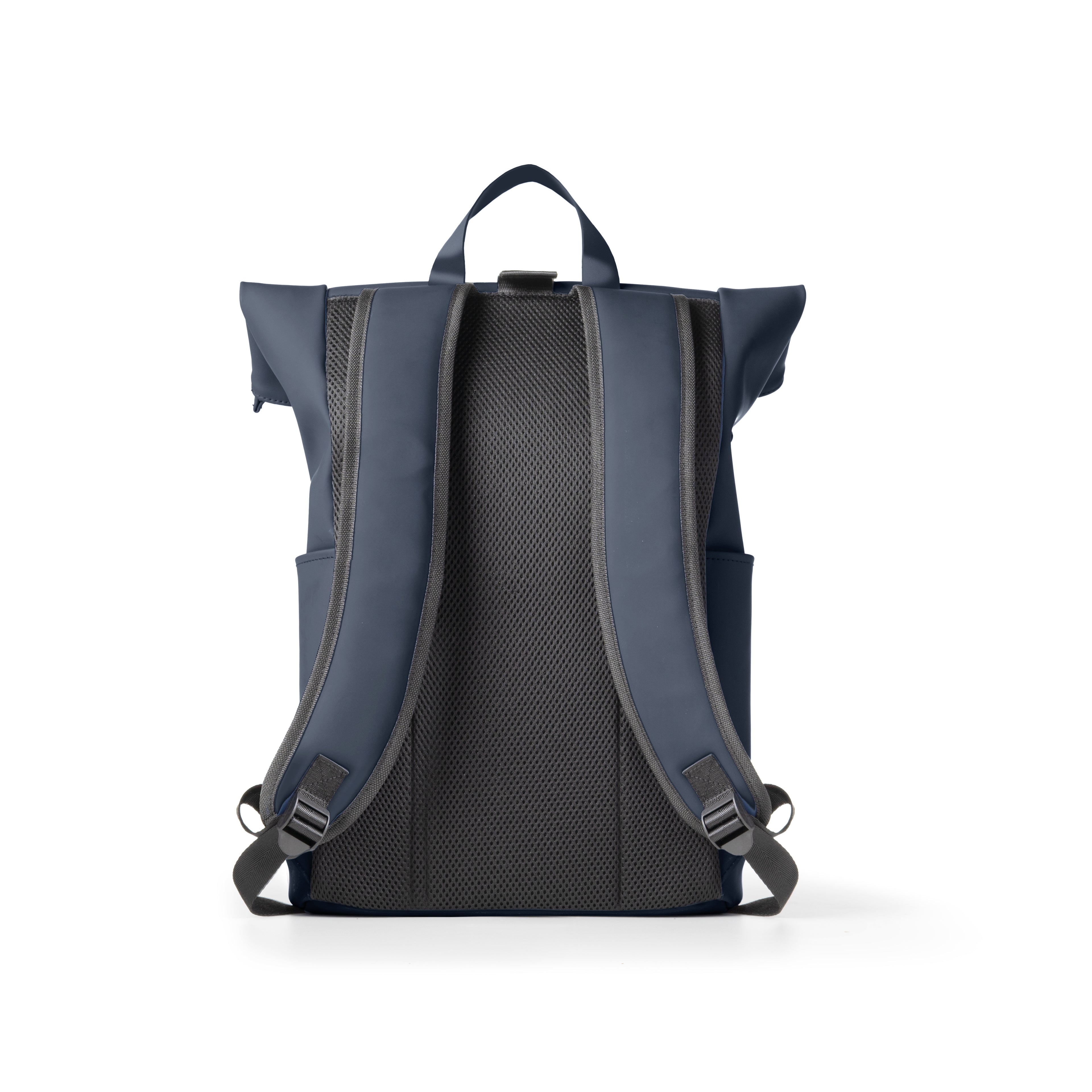 Zaino Roll-Top in Gomma Antipioggia - Blu Navy