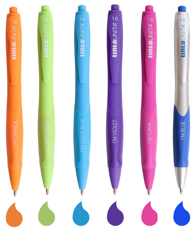 5 Penne a Sfera 1.0 I'M Tinta Unita + 1 Blu Gradient