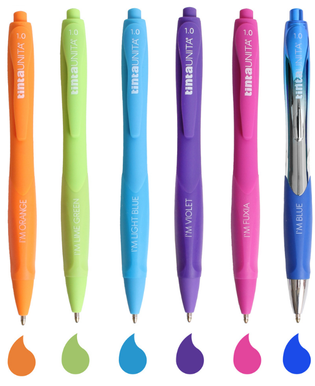 5 Penne a Sfera 1.0 I'M Tinta Unita + 1 Blu Gradient