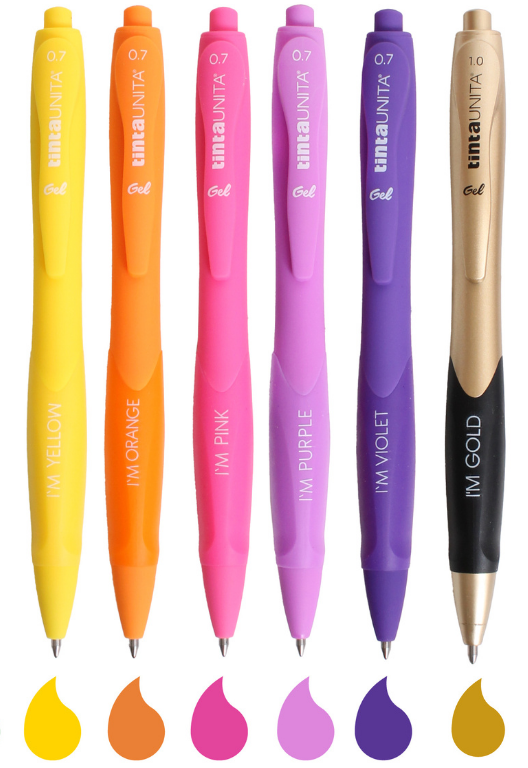 5 Penne Gel 0.7 I'M Tinta Unita + 1 Black Gradient