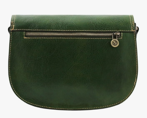 Borsa verde a tracolla in pelle Tolfa by Fantini