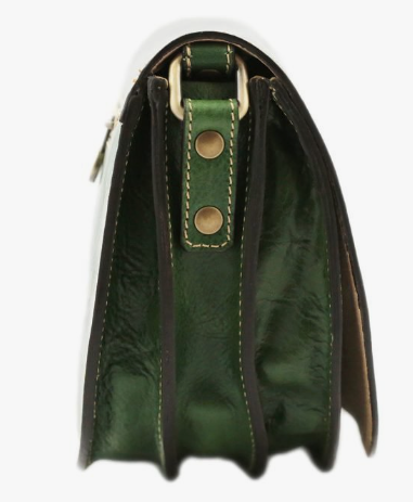 Borsa verde a tracolla in pelle Tolfa by Fantini