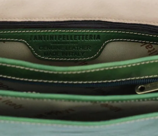 Borsa verde a tracolla in pelle Tolfa by Fantini