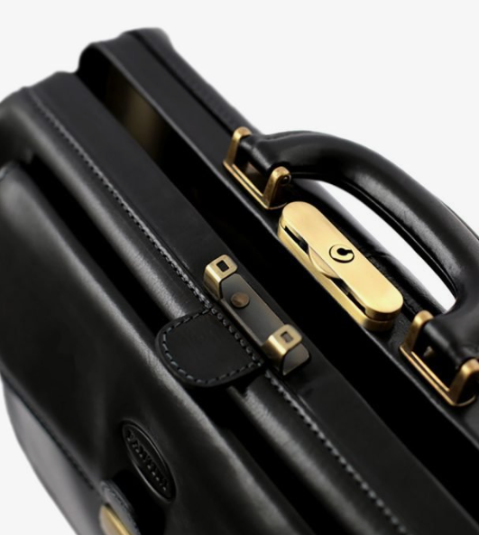 Borsa medico in pelle nera Malpighi by Fantini