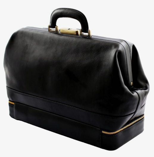 Borsa medico in pelle nera Malpighi by Fantini