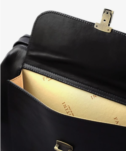 Borsa medico in pelle nera Malpighi by Fantini