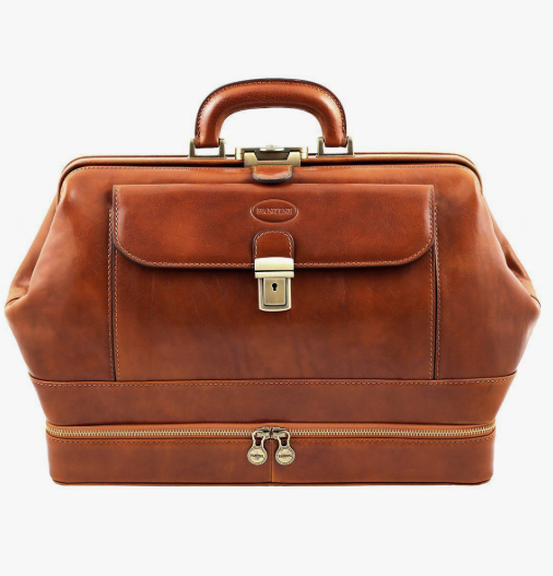 Borsa medico in pelle color miele Malpighi by Fantini