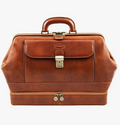 Borsa medico in pelle color miele Malpighi by Fantini
