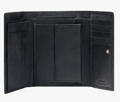 Portafoglio in pelle di pitone nero Aureon by Fantini