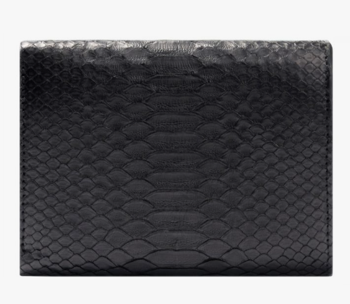 Portafoglio in pelle di pitone nero Aureon by Fantini
