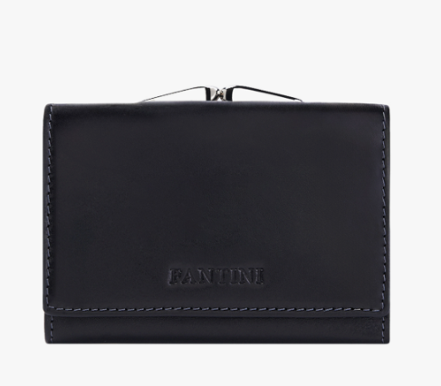 Portafoglio donna in pelle nero Valdarno by Fantini