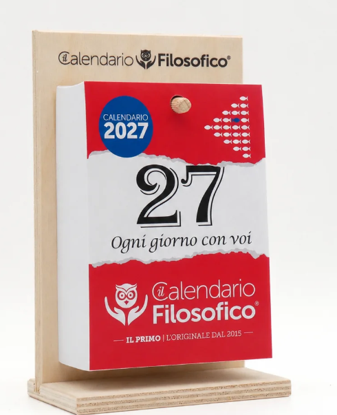 Calendario filosofico 2027 - formato a6 - 10 x 14 cm - con supporto