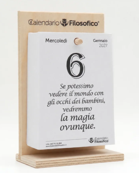 Calendario filosofico 2027 - formato a6 - 10 x 14 cm - con supporto