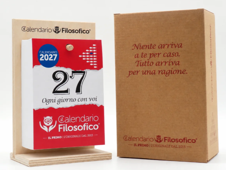Calendario filosofico 2027 - formato a6 - 10 x 14 cm - con supporto