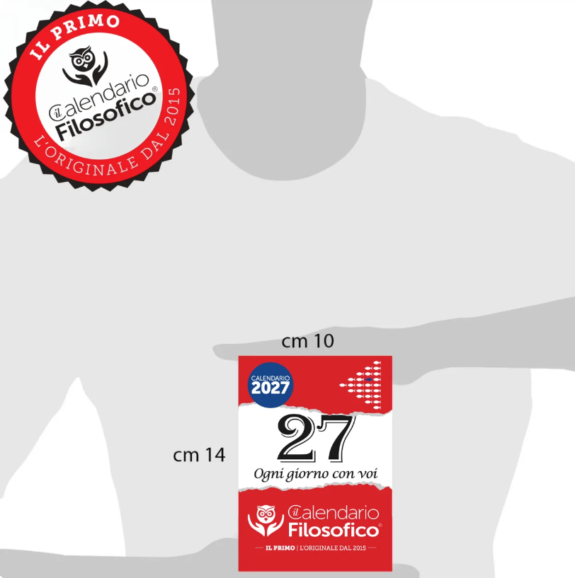 Calendario filosofico 2027 - formato a6 - 10 x 14 cm - con supporto