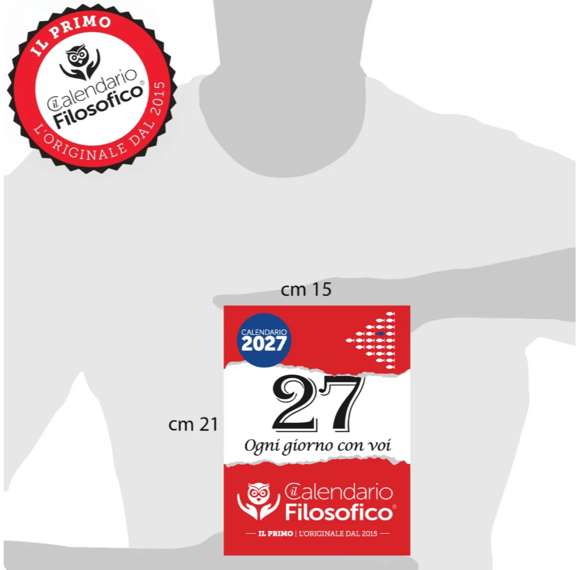 Calendario filosofico 2027_formato A5_15 x 21 cm_con supporto
