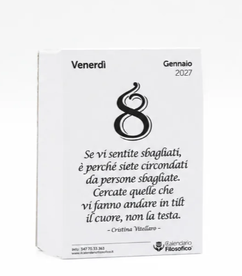 Calendario filosofico 2027_formato A8_5,2 x 7,2 cm