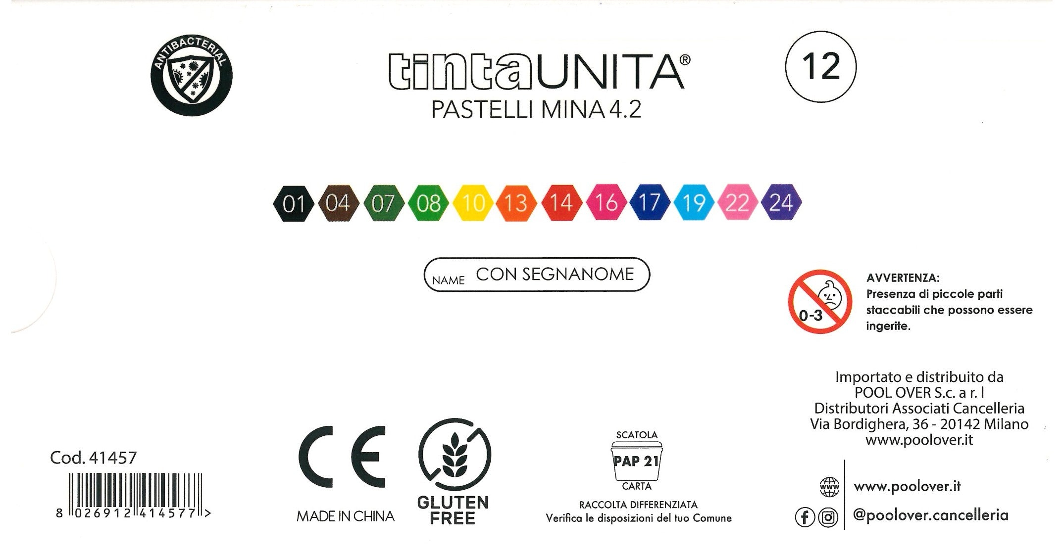 12 Pastelli 4.2 Tinta Unita