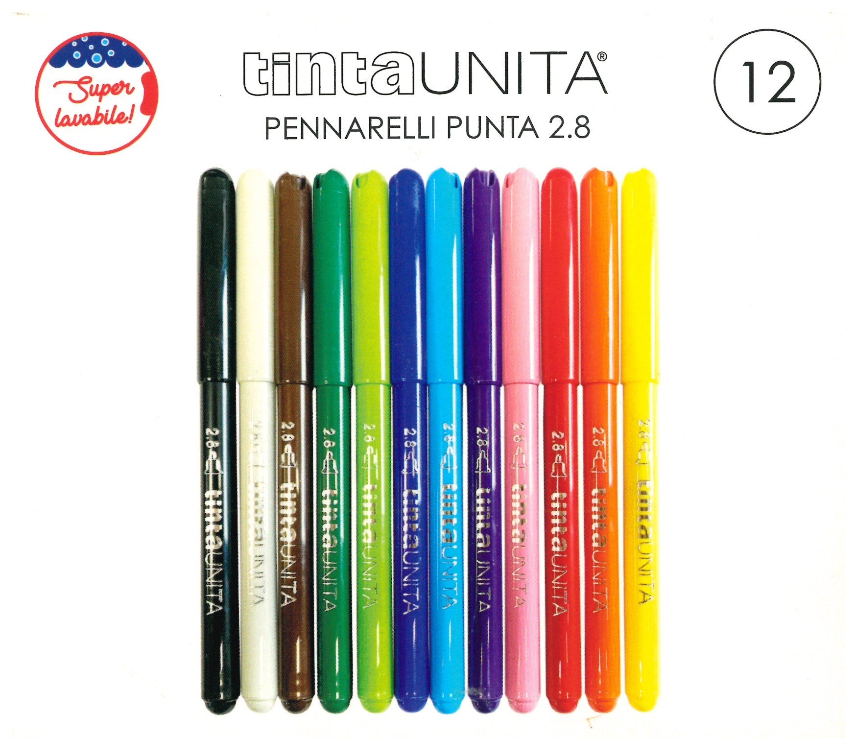 12 Pennarelli 2.8 Tinta Unita