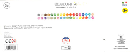 36 Pennarelli 2.8 Tinta Unita
